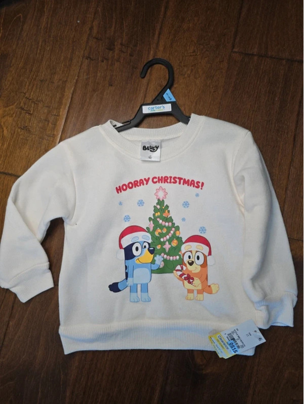 2t brand new bluey from disney christmas sweatshirt item 515G6